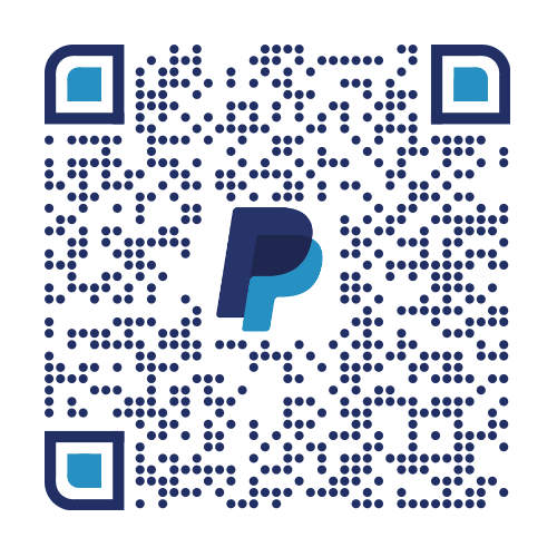 Scan to support via PayPal